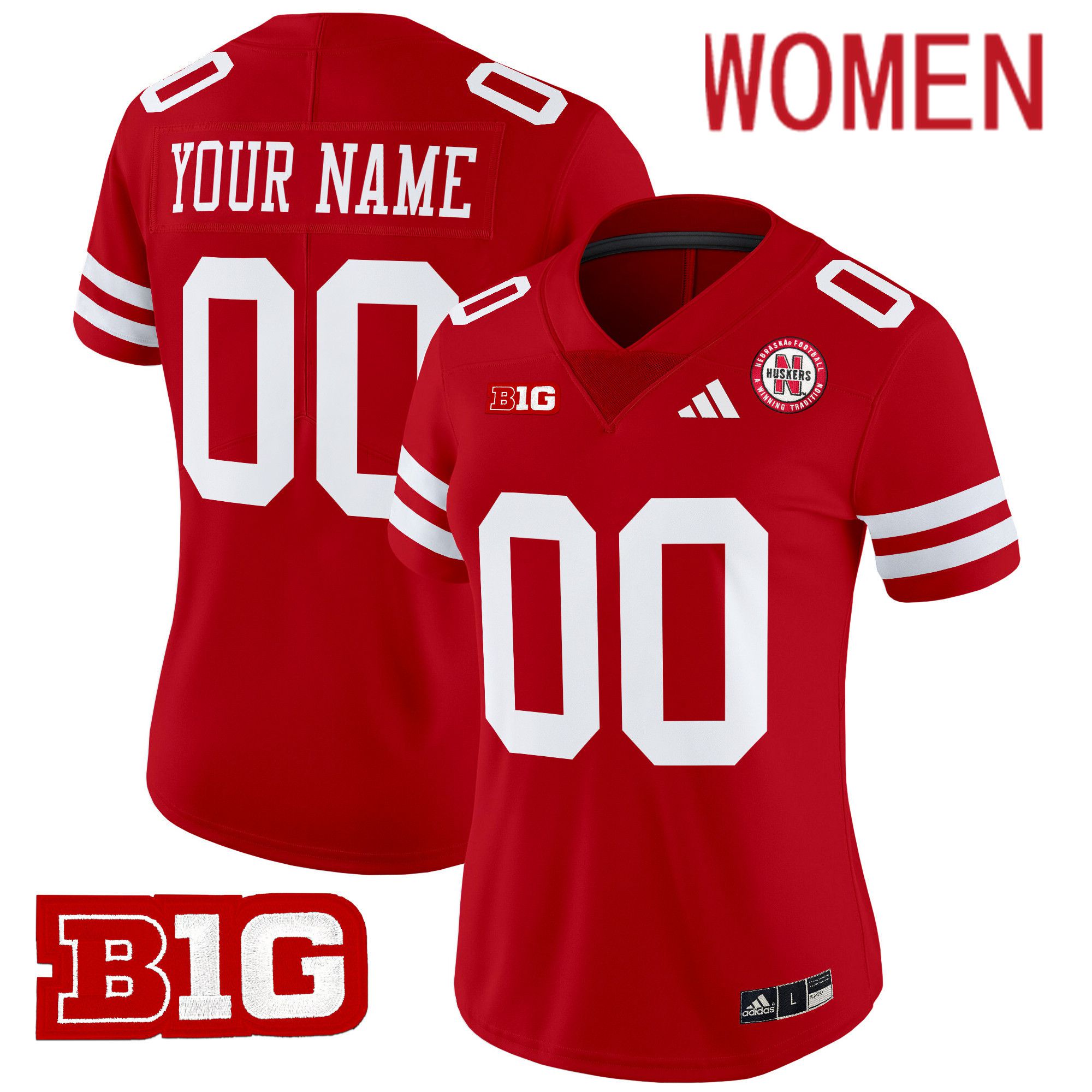 Women Nebraska Cornhuskers Red 2024 Vapor Limited Custom NCAA Jersey->customized ncaa jersey->Custom Jersey